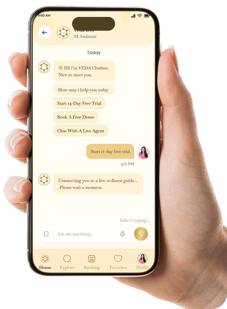 VEDA AI guide on a phone